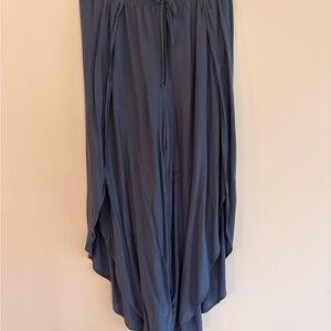 Elegant Blue Women's Tulip Harem Pants L